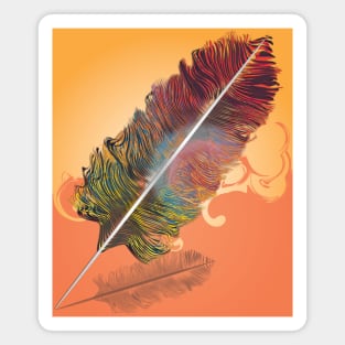 Feather Digital Art Magnet